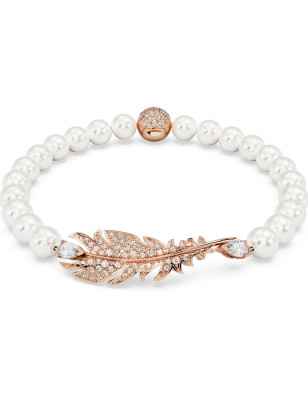 BRACCIALE BIANCO CON PIUMA NICE DONNA SWAROVSKI