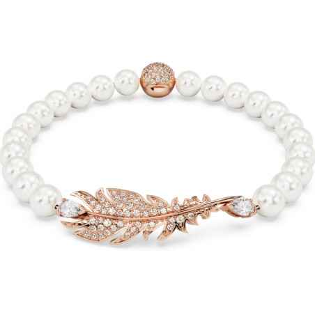 BRACCIALE BIANCO CON PIUMA NICE DONNA SWAROVSKI