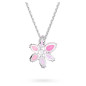 COLLANA GEMA PENDENTE FIORE ROSA DONNA SWAROVSKI COLLANA GEMA PENDENTE FIORE ROSA DONNA SWAROVSKI