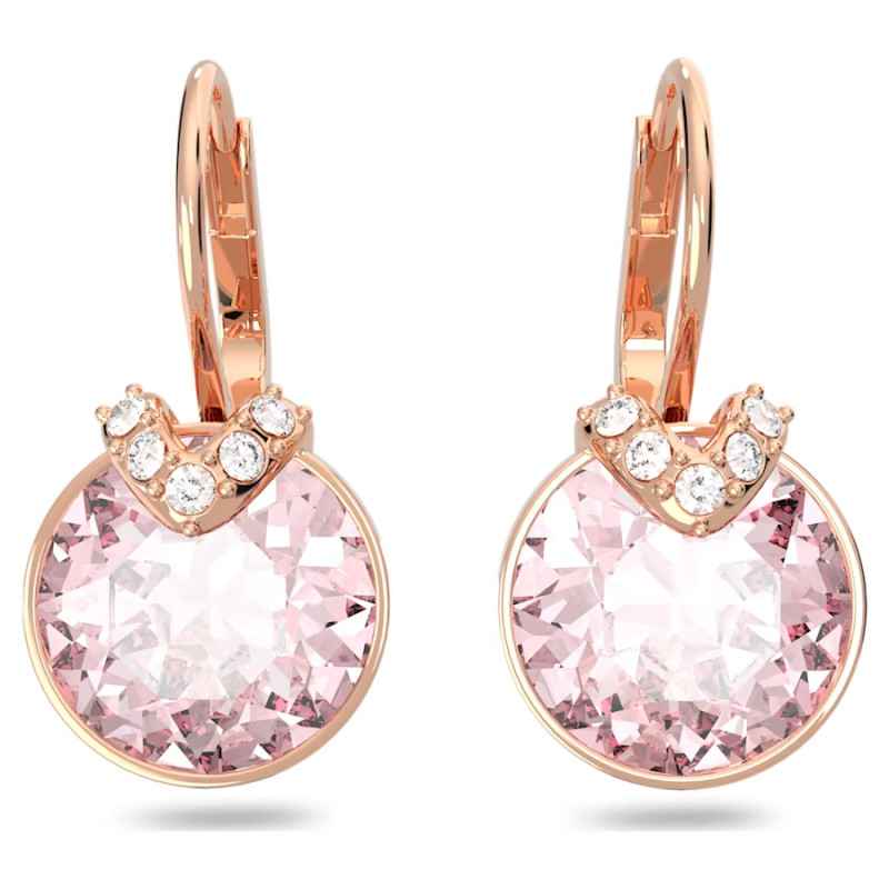 ORECCHINI PENDENTI ROSA TAGLIO TONDO DONNA SWAROVSKI 