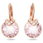 ORECCHINI PENDENTI ROSA TAGLIO TONDO DONNA SWAROVSKI 