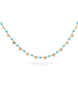GIROCOLLO INCATENATO CUORI E PIETRE RUE DES MILLE GR-016 AM3 AU RUE DES MILLE
