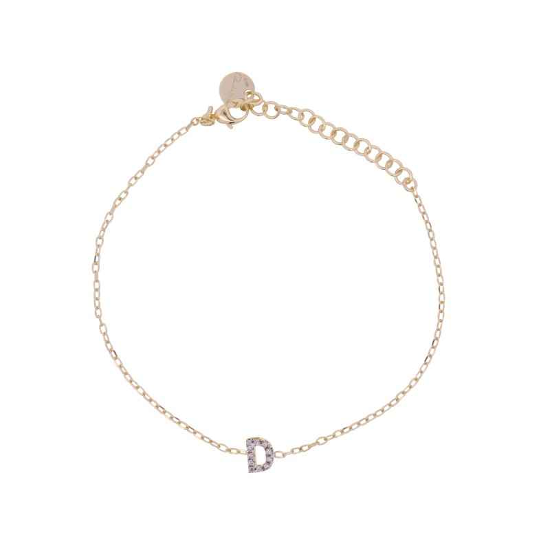 BRACCIALE LETTERA D CON ZIRCONI DONNA RUE DES MILLE BRACCIALE LETTERA D CON ZIRCONI DONNA RUE DES MILLE