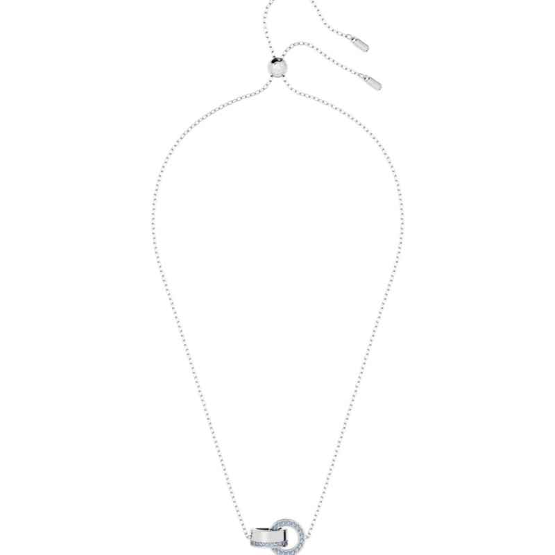 COLLANA PENDENTE DEXTERA ANELLO CONCATENATO BLU DONNA SWAROVSKI COLLANA PENDENTE DEXTERA ANELLO CONCATENATO BLU DONNA SWAROVSKI