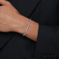 BRACCIALE MATRIX TENNIS PLACCATO RUTENIO XL UOMO SWAROVSKI 