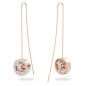 ORECCHINI PENDENTI LUNGHI ORO ROSA SWAROVSKI ORECCHINI PENDENTI LUNGHI ORO ROSA SWAROVSKI