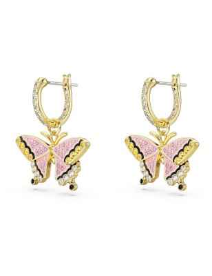 ORECCHINI PENDENTI FARFALLA MULTICOLORE DONNA SWAROVSKI 