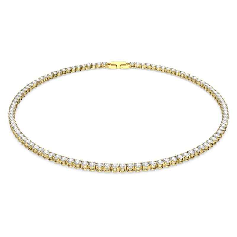 COLLANA TENNIS DELUXE TAGLIO TONDO ORO SWAROVSKI COLLANA TENNIS DELUXE TAGLIO TONDO ORO SWAROVSKI