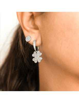 ORECCHINI LOBO CERCHIO SMALL PAVE' RUE DES MILLE