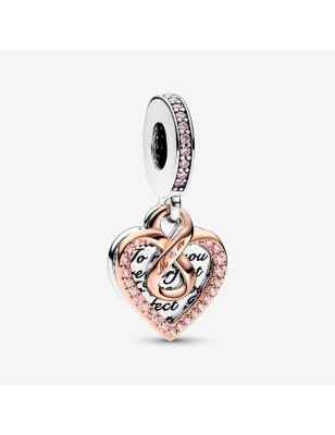 CHARM PENDENTE CUORE INFINITO MAMMA SEI PERFETTA DONNA PANDORA  782641C01 PANDORA