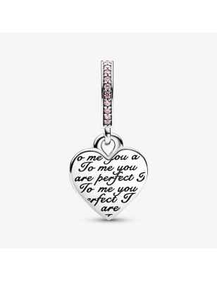 CHARM PENDENTE CUORE INFINITO MAMMA SEI PERFETTA DONNA PANDORA 