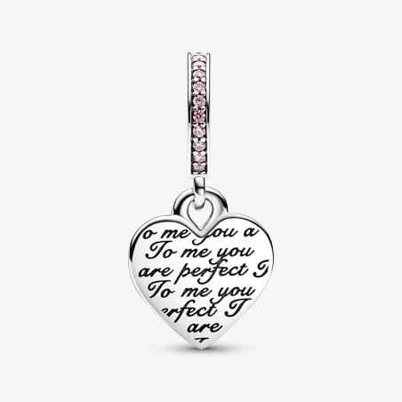CHARM PENDENTE CUORE INFINITO MAMMA SEI PERFETTA DONNA PANDORA 