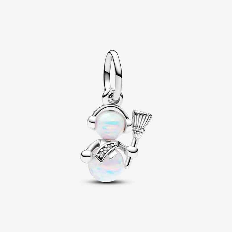 CHARM PENDENTE PUPAZZO DI NEVE OPALE DONNA PANDORA CHARM PENDENTE PUPAZZO DI NEVE OPALE DONNA PANDORA