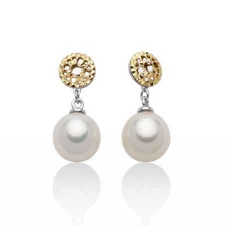 ORECCHINI DUE ORI PERLE DONNA MILUNA LE PERLE PER2542BG MILUNA