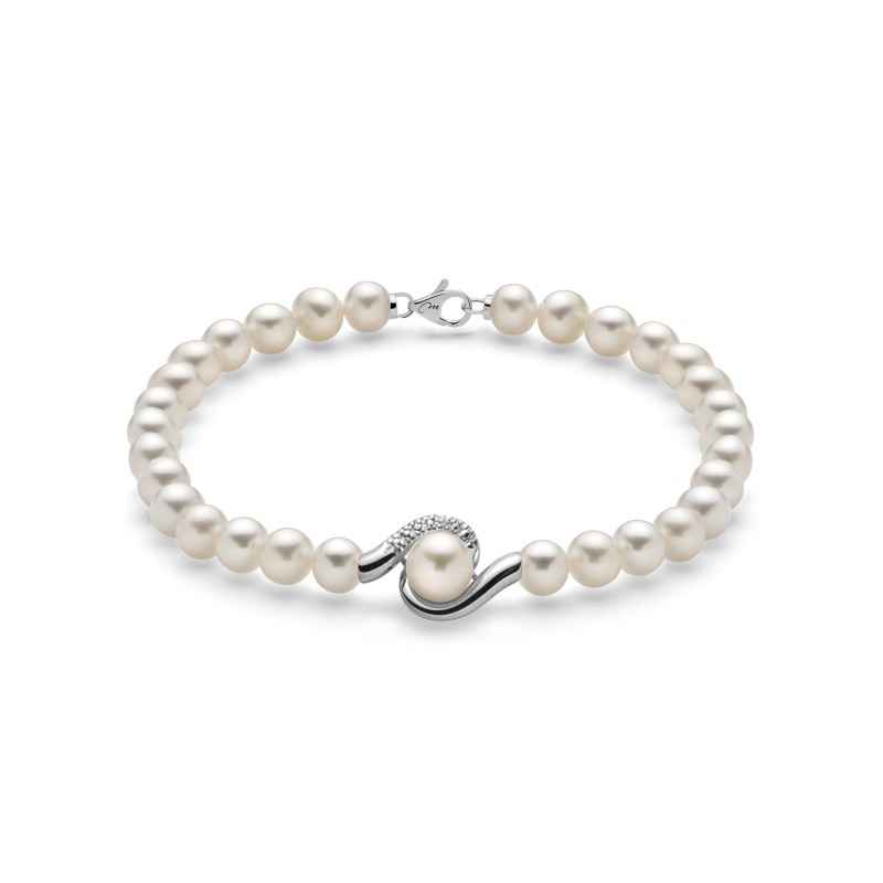 BRACCIALE ORO PERLE DIMANTI DONNA MILUNA LE PERLE BRACCIALE ORO PERLE DIMANTI DONNA MILUNA LE PERLE