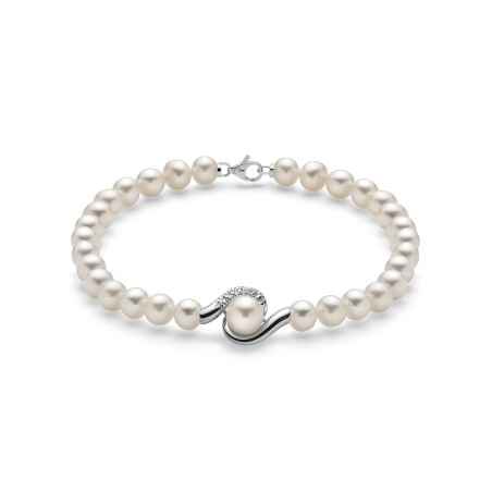 BRACCIALE ORO PERLE DIMANTI DONNA MILUNA LE PERLE PBR3037V MILUNA