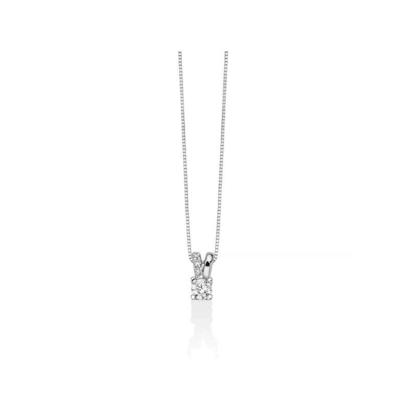 COLLANA PUNTO LUCE ORO BIANCO DONNA MILUNA I DIAMANTI COLLANA PUNTO LUCE ORO BIANCO DONNA MILUNA I DIAMANTI