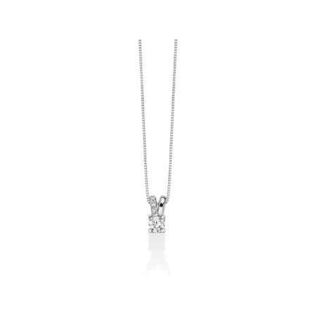 COLLANA PUNTO LUCE ORO BIANCO DONNA MILUNA I DIAMANTI CLD4511-014G7 MILUNA