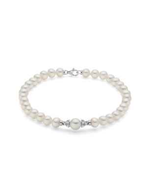 BRACCIALE PERLE ORO DIAMANTI DONNA MILUNA LE PERLE PBR3353 MILUNA
