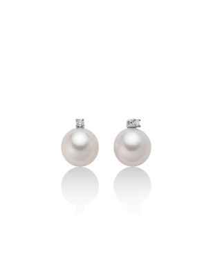 ORECCHINI ORO BIANCO DIAMANTE DONNA MILUNA LE PERLE PER1774 MILUNA