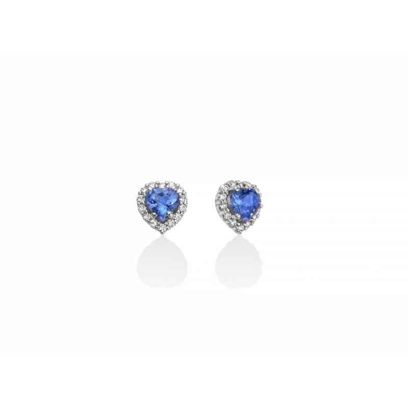 ORECCHINI ORO BIANCO TANZANITE DONNA MILUNA LE GEMME ORECCHINI ORO BIANCO TANZANITE DONNA MILUNA LE GEMME