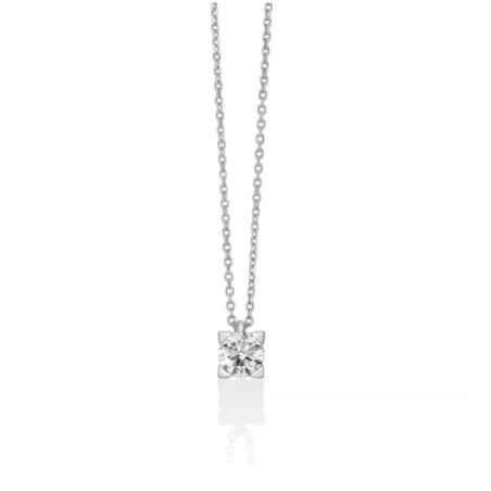 COLLANA PUNTO LUCE ORO BIANCO DONNA MILUNA I DIAMANTI CLD4512-050C MILUNA