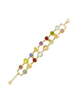 BRACCIALE A DUE FILE MULTICOLORE DONNA AQUAFORTE H4063496 AQUAFORTE