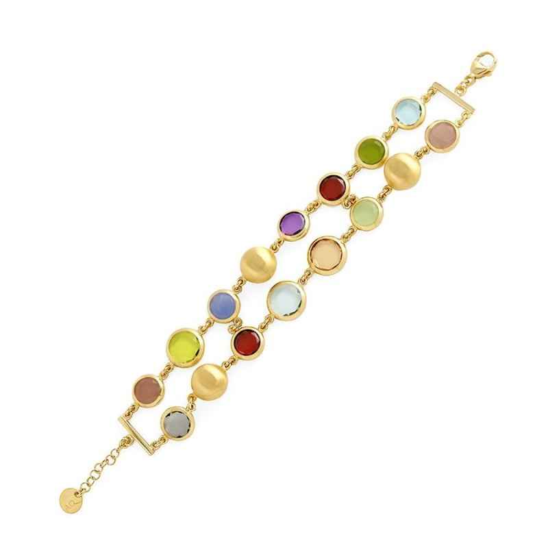 BRACCIALE A DUE FILE MULTICOLORE DONNA AQUAFORTE BRACCIALE A DUE FILE MULTICOLORE DONNA AQUAFORTE