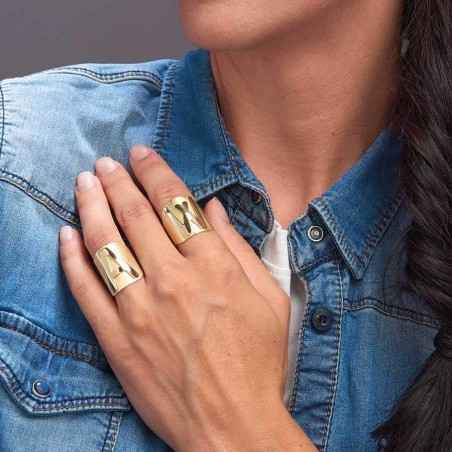 ANELLO LETTERA A MAXI FASCIONE DONNA AQUAFORTE