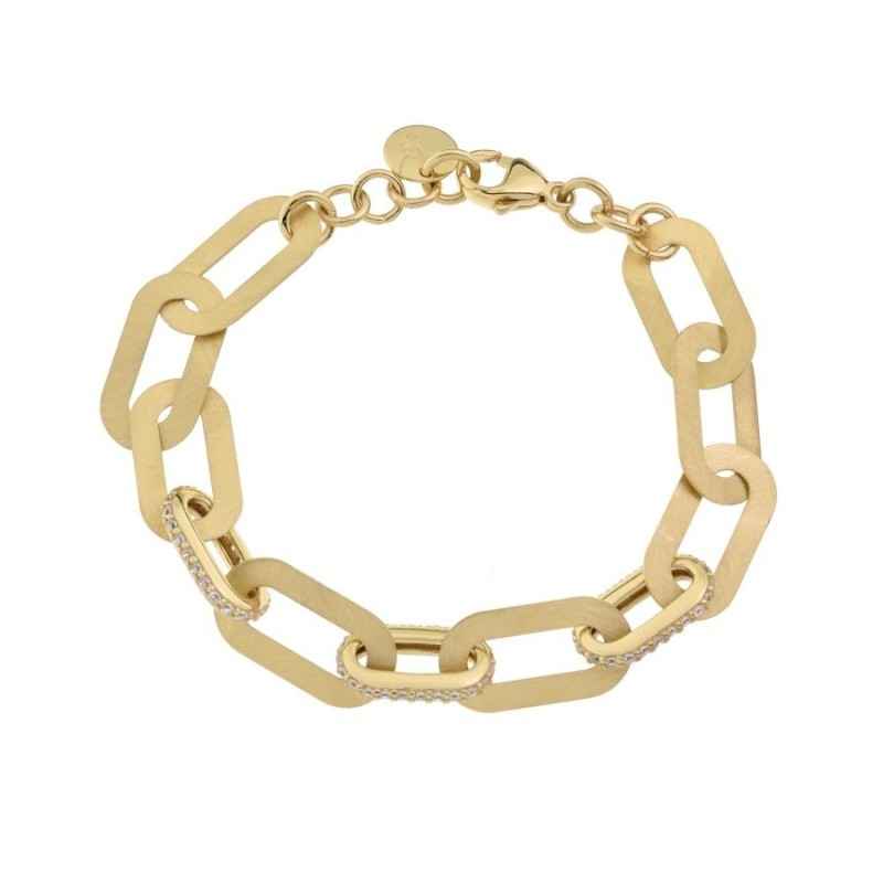 BRACCIALE GLI OVALI CON ZIRCONI BIANCHI AQUAFORTE BRACCIALE GLI OVALI CON ZIRCONI BIANCHI AQUAFORTE