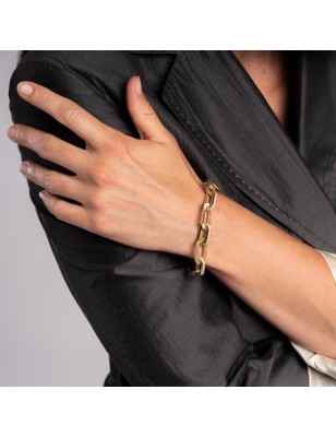BRACCIALE GLI OVALI CON ZIRCONI BIANCHI AQUAFORTE