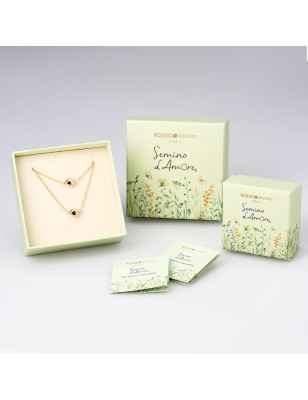 GIROCOLLO SEMINO D'AMORE ARGENTO ROSSOPREZIOSO GC 23447 S ROSSOPREZIOSO