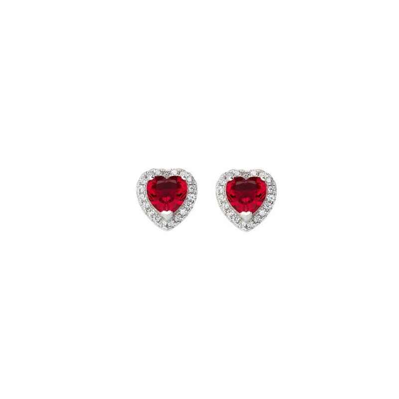 ORECCHINI CUORE DELL'OCEANO RUBINO DONNA AMEN ORECCHINI CUORE DELL'OCEANO RUBINO DONNA AMEN