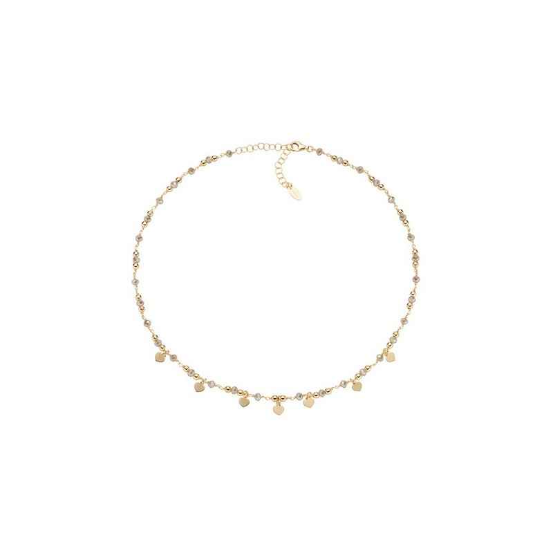 COLLANA CHARM CUORE E CRISTALLI ECRU DONNA AMEN COLLANA CHARM CUORE E CRISTALLI ECRU DONNA AMEN