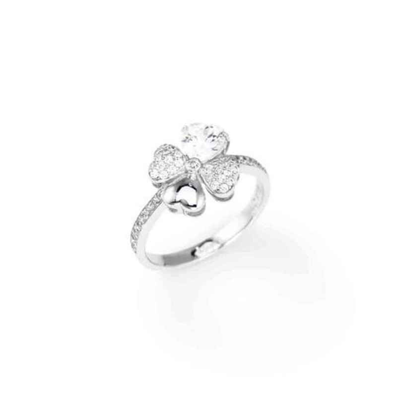 ANELLO QUADRICUORE BIANCO DONNA AMEN ANELLO QUADRICUORE BIANCO DONNA AMEN