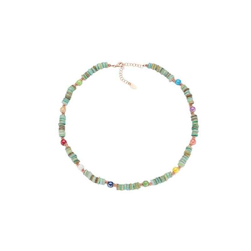 COLLANA GIADA VERDE DONNA AMEN OCEANIA