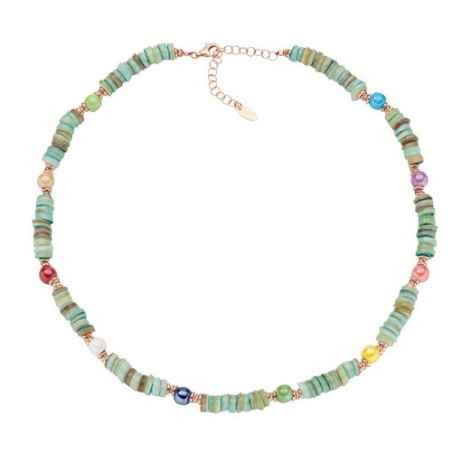 COLLANA GIADA VERDE DONNA AMEN OCEANIA CLRORVE40 AMEN