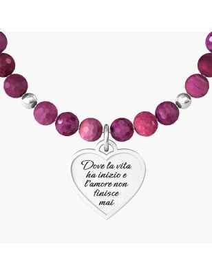 BRACCIALE AGATA FUCSIA DONNA KIDULT FAMILY