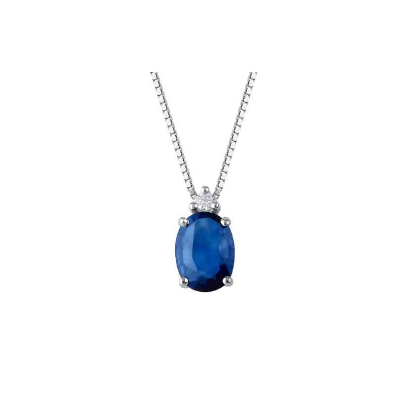 COLLANA ORO ZAFFIRO E DIAMANTE DONNA DEMETRA COLLANA ORO ZAFFIRO E DIAMANTE DONNA DEMETRA