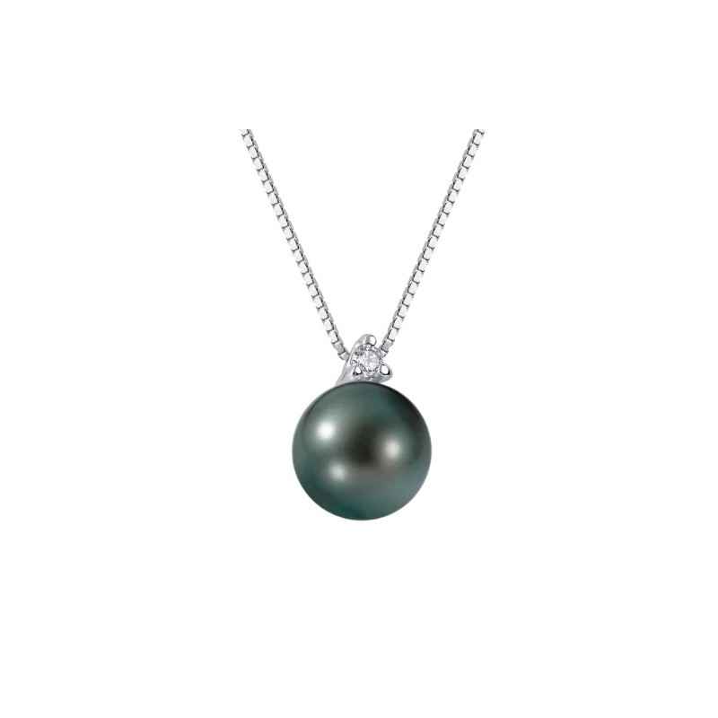 COLLANA ORO PERLA NERA E DIAMANTE DONNA DEMETRA COLLANA ORO PERLA NERA E DIAMANTE DONNA DEMETRA