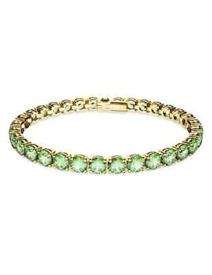 BRACCIALE TENNIS TAGLIO TONDO VERDE M SWAROVSKI 5658849 SWAROVSKI