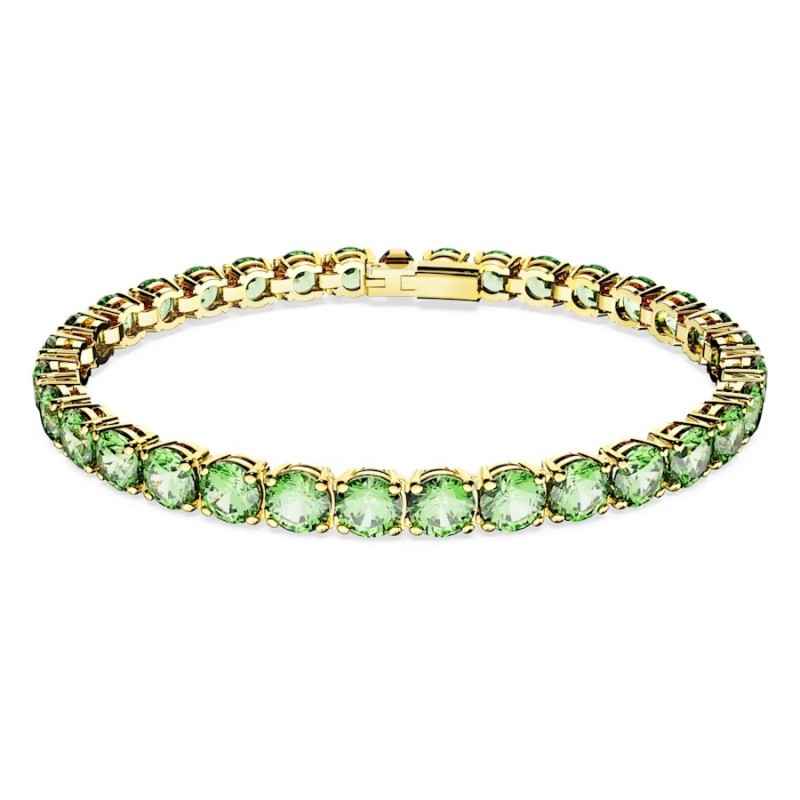 BRACCIALE TENNIS TAGLIO TONDO VERDE M SWAROVSKI BRACCIALE TENNIS TAGLIO TONDO VERDE M SWAROVSKI