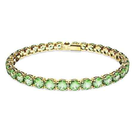 BRACCIALE TENNIS TAGLIO TONDO VERDE M SWAROVSKI 5658849 SWAROVSKI