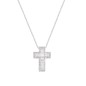 COLLANA DOPPIA CROCE ZIRCONI BIANCHI DONNA AMEN COLLANA DOPPIA CROCE ZIRCONI BIANCHI DONNA AMEN
