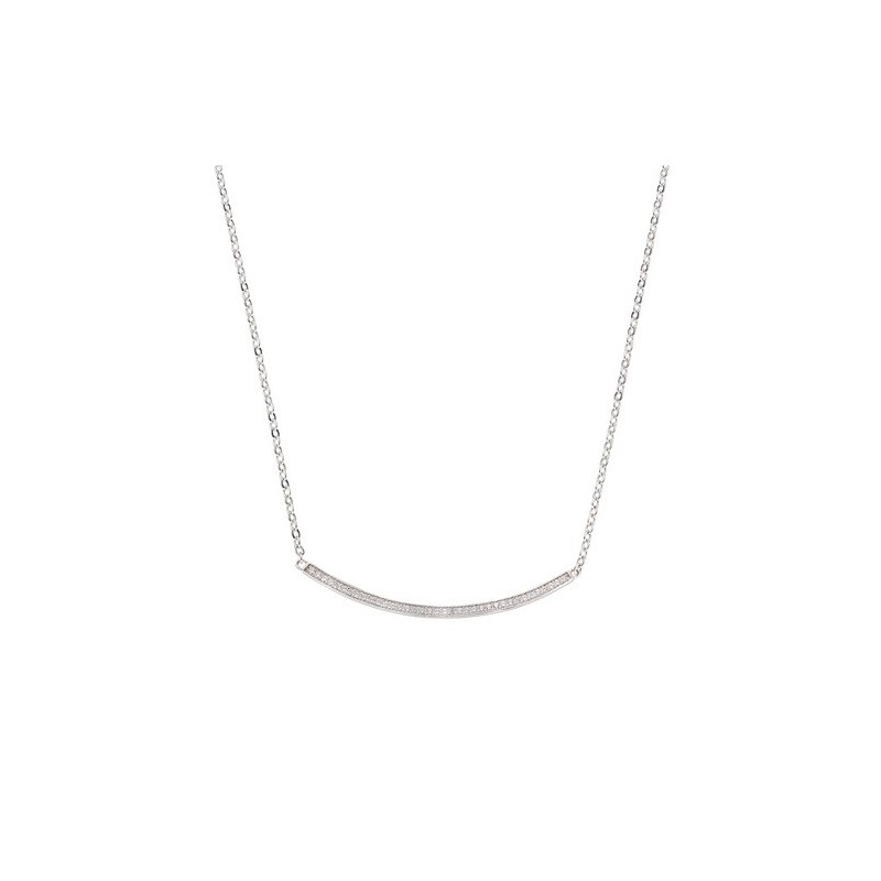 COLLANA BARRETTA CON ZIRCONI BIANCHI DONNA AMEN COLLANA BARRETTA CON ZIRCONI BIANCHI DONNA AMEN