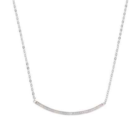 COLLANA BARRETTA CON ZIRCONI BIANCHI DONNA AMEN  CLBACBBZ AMEN