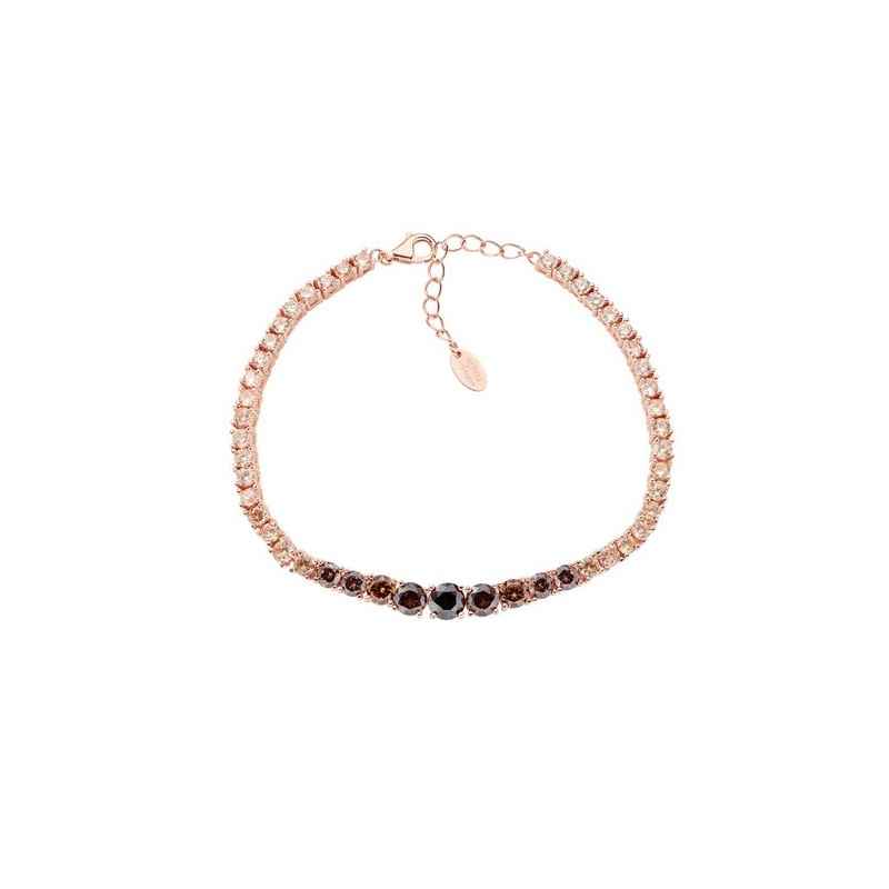 BRACCIALE TENNIS DEGRADE' MARRONE DONNA AMEN BRACCIALE TENNIS DEGRADE' MARRONE DONNA AMEN