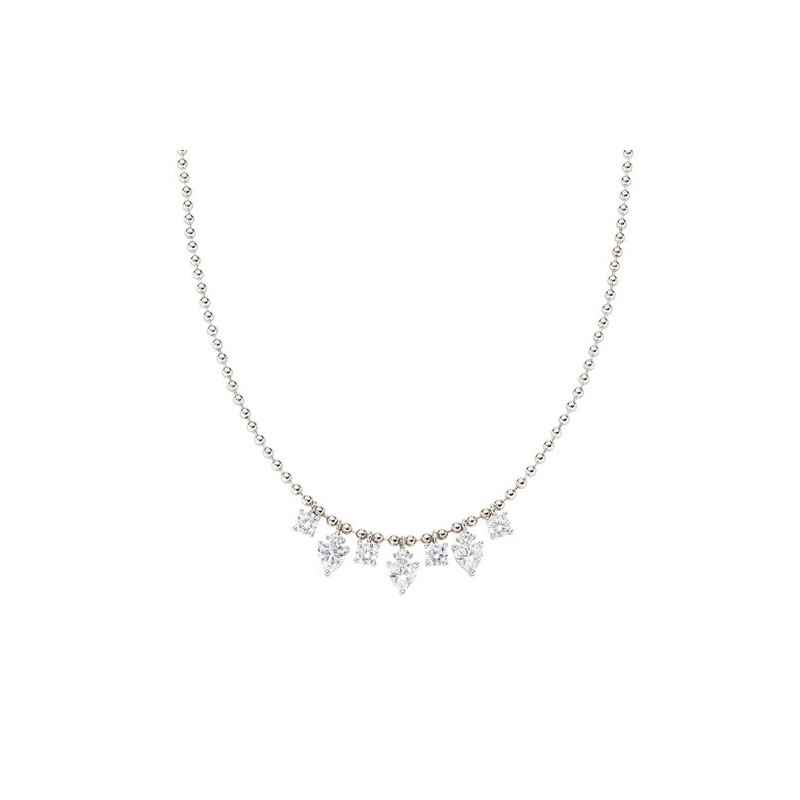 COLLANA CHANDELIER ZIRCONI E CUORI BIANCHI AMEN PRINCESS COLLANA CHANDELIER ZIRCONI E CUORI BIANCHI AMEN PRINCESS