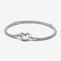 BRACCIALE MAGLIA GEOMETRICA CHIUSURA CUORE MIS18 DONNA PANDORA BRACCIALE MAGLIA GEOMETRICA CHIUSURA CUORE MIS18 DONNA PANDORA