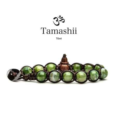 BRACCIALE AGATA VERDE MENTA UNISEX TAMASHII 1 GIRO BHS900-209 TAMASHII